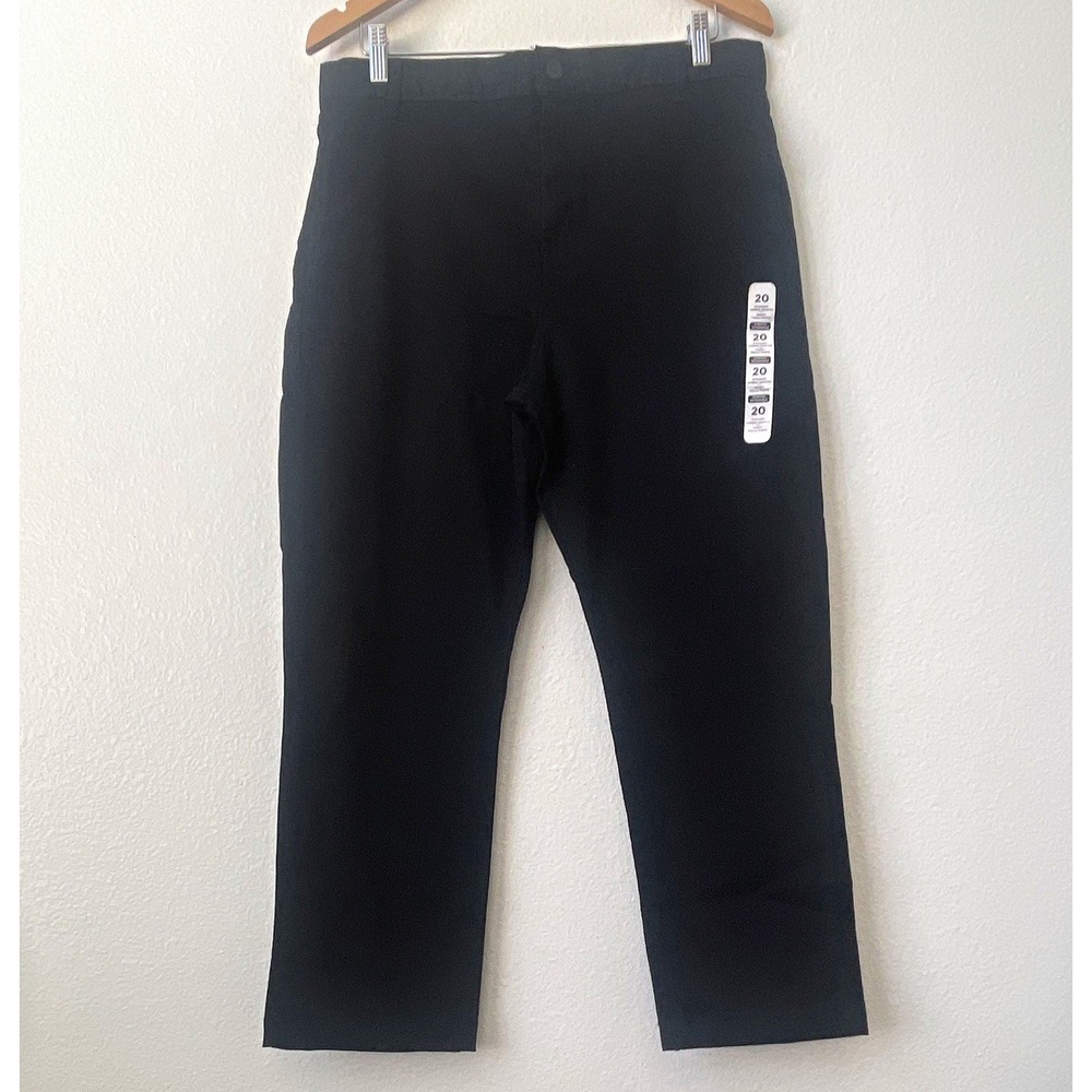 The Children's Place Boys Black Twill Dress Pants Cotton Regular Fit Pockets